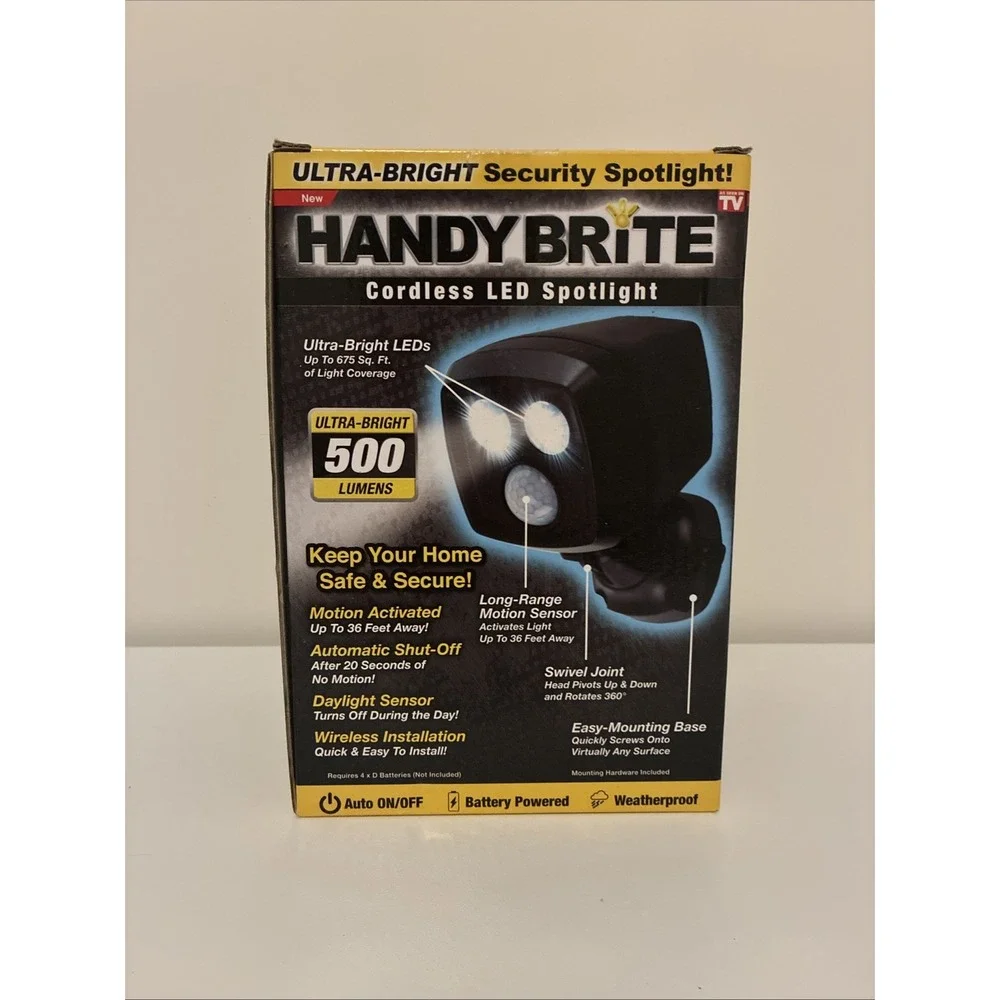 500 Lumens Multi-Location Cordless Motion-Activated Sensor LED Spotlight